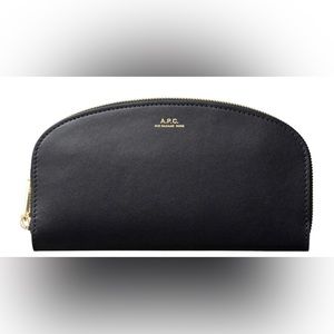A.P.C. Demi-Lune wallet in smooth calfskin